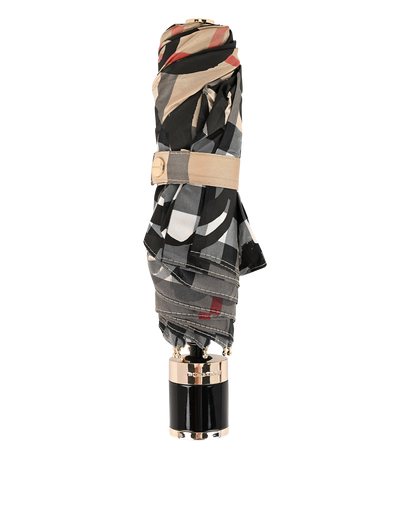 Burberry Check & Graphic Folding Umbrella, £150, Front view